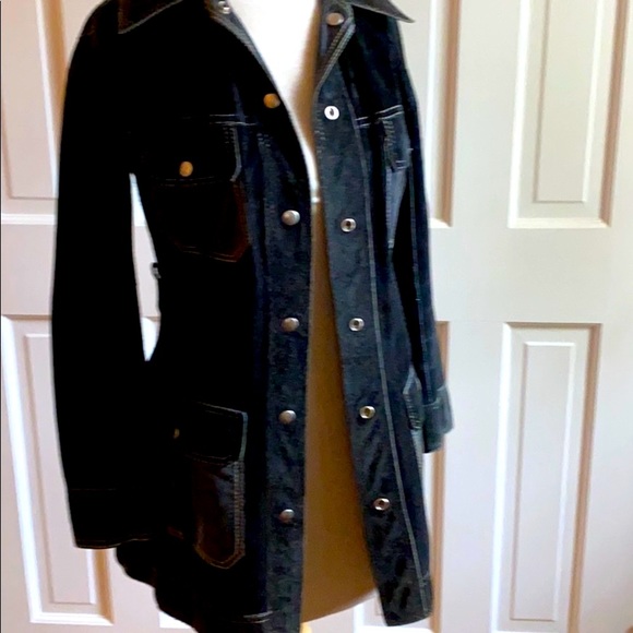 Vintage black Leather suede reverse coat - Picture 6 of 7